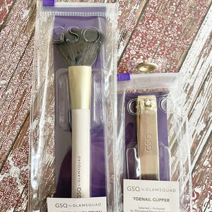 GSQ By Glamsquad Angled Blush Brush And Stainless Steel Toenail Clipper NEW